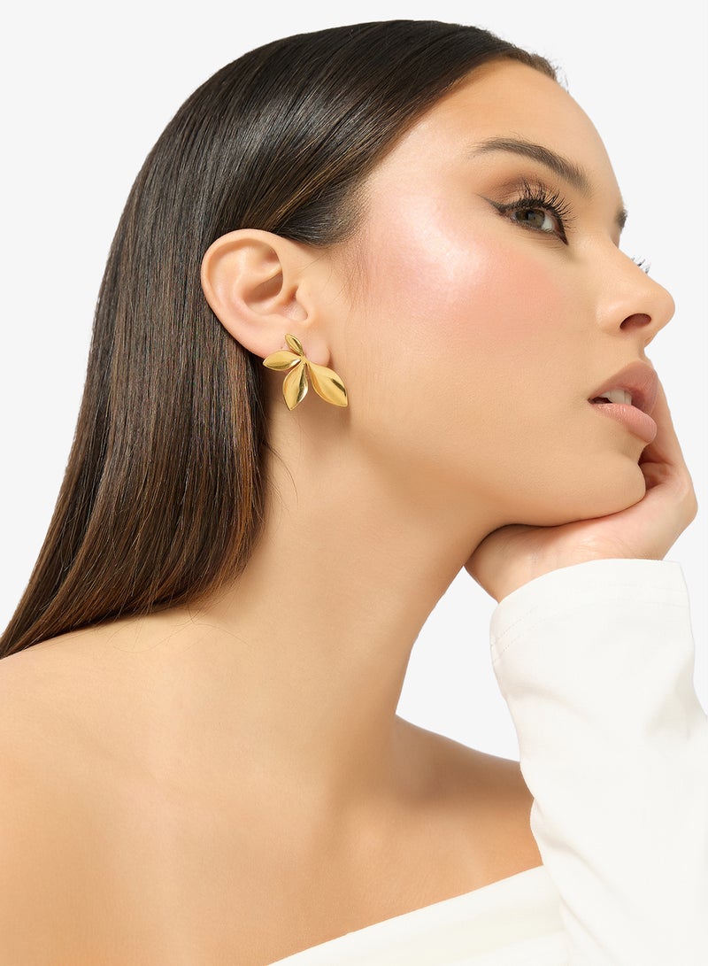 Ginger Floral Shape Statement Earrings - Image 3